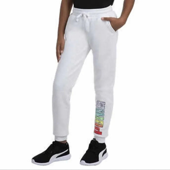 Puma youth fleece joggers 5/6 - Picture 1 of 13